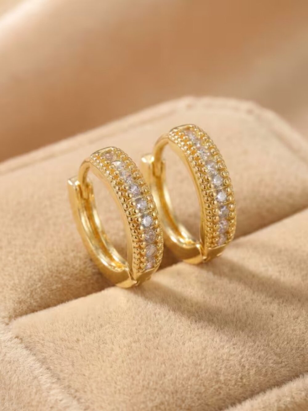 14K Gold Womens Small 2ct Diamond Hoop Earrings Ladies New 14 K Silver Jewelry